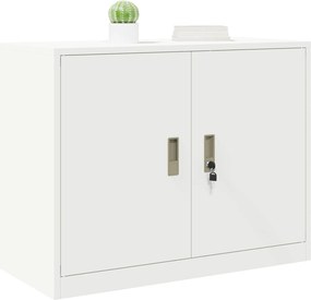 vidaXL Ντουλάπι αποθήκευσης Λευκός 90 x 40 x 70 cm Ατσάλι