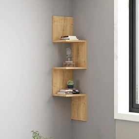 Ραφιέρα γωνιακή τοίχου Insta σε oak απόχρωση 25x25x105,5 εκ. 25x25x105.4 εκ.