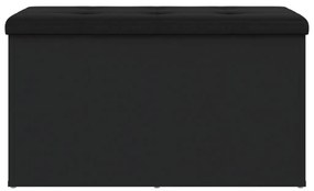 Παγκάκι Αποθήκευσης Μαύρο 82x42x45 εκ. από Επεξεργασμένο Ξύλο - Μαύρο
