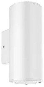 Απλίκα Τοίχου Στρογγυλή 2xGU10 9W IP65 Πλαστικό Φ9 Up&amp;Down ΦOS_ME-21-0213-1-Λευκό 21-0213-1