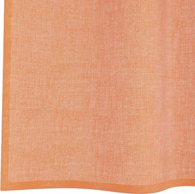 vidaXL Voile κουρτίνες με ροδέλες 2 τεμάχια Τερακότα