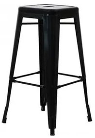 RELIX Σκαμπώ Bar Μεταλλικό Μαύρο 43x43 H.76 cm Ε5190,1
