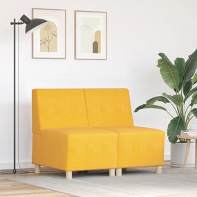 vidaXL Καθίσμα Σαλονιού 2 pcs Ανοιχτό κίτρινο 55 x 74 x 82 εκ. Βελούδο