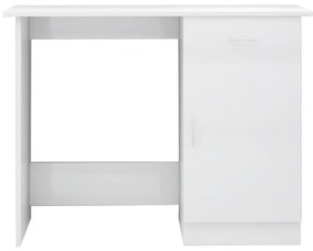 Γραφείο Γυαλιστερό Λευκό 100 x 50 x 76 εκ. από Μοριοσανίδα - Λευκό