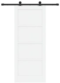 vidaXL Συρόμενη Πόρτα ORKDAL Λευκό και μαύρο 83 x 202 εκ.