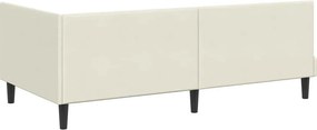 vidaXL Κρεβάτι Γωνίας Κρεμ 90 x 200 cm Βελούδο