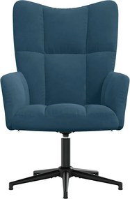 vidaXL Πολυθρόνα Relax Μπλε Βελούδινη