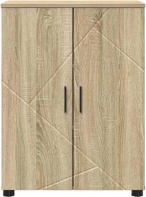 vidaXL Ντουλάπι Μπάνιου Δρύς Sonoma 60 x 35 x 80 εκ