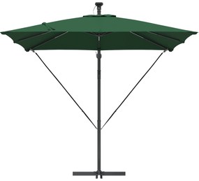 vidaXL Ομπρέλα Cantilever Banana Πράσινο 249 x 249 x 250 εκ.
