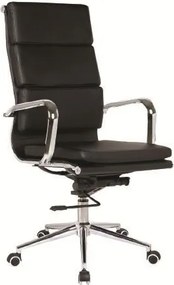 BF4800 Πολυθρόνα Διευθυντή Μέταλλο Χρώμιο - PU Μαύρο   1τμχ