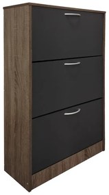 Παπουτσοθήκη Savaz σε oak-ανθρακί απόχρωση 60x24x114εκ Υλικό: 15mm   Particle Board 383-000024