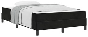 vidaXL Κρεβάτι box spring με στρώμα Μαύρο 120 x 200 cm Βελούδο