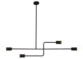 Φωτιστικό Οροφής Κρεμαστό HL-3525-4 77-3810 Rodney Black Homelighting Metal