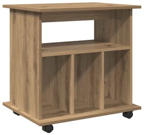 vidaXL Ντουλάπι Τροχήλατο Αρτισιανή Δρυς 60x45x60 εκ. Επεξεργ. Ξύλο