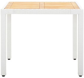 vidaXL Σετ Τραπεζαρίας Εξωτ. Χώρου 5 τεμ. Λευκό Συνθετικό Ρατάν