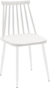 Καρέκλα Aurora pakoworld pp λευκό-πόδι λευκό 42x46x79εκ