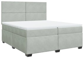 ΚΡΕΒΑΤΙ BOXSPRING ΜΕ ΣΤΡΩΜΑ ΑΝΟΙΧΤΟ ΓΚΡΙ 200X200 ΕΚ. ΒΕΛΟΥΔΙΝΟ 3290996