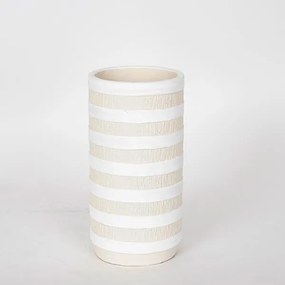 ΒΑΖΟ ΚΕΡΑΜΙΚΟ ΜΠΕΖ - ΛΕΥΚΟ 12.5x12.5x24cm|752-20276
