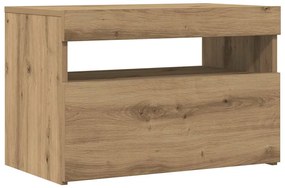 vidaXL ντουλάπι τηλεόρασης  με φώτα LED Artisan Oak Κατασκευασμένο ξύλο