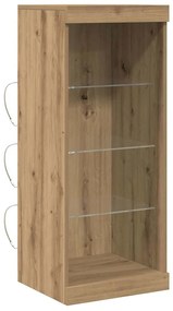 vidaXL Πλαϊνό γραφείο artisan δρυς 41 x 37 x 100 εκ Επεξεργασμένο ξύλο