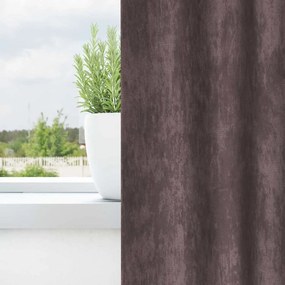 vidaXL Κουρτίνα με κουρτίνες 2 pcs Καφέ 140 x 140 cm Βελούδο