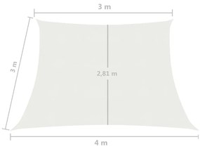 Πανί Σκίασης Λευκό 3/4 x 3 μ. από HDPE 160 γρ./μ² - Λευκό