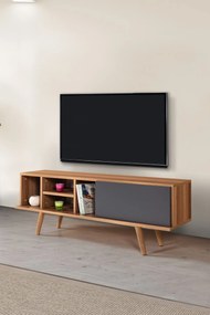 Έπιπλο Τηλεόρασης Καρυδί / Ανθρακί DABAS 130x35x18