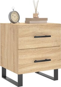 vidaXL Κομοδίνα 2 τεμ. Sonoma Δρυς 40 x 35 x 47,5 εκ. Επεξεργ. Ξύλο