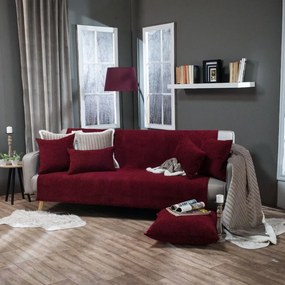 Ριχτάρι Solid 310 Bordo Teoran Three-Seater 180x300cm Cotton-Polyester