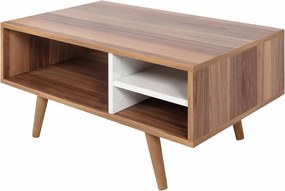 Τραπεζάκι Σαλονιού Καρυδί / Λευκό RAZUGU 90x55x18