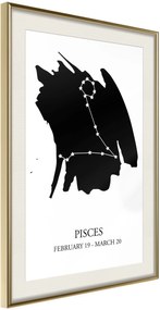 Αφίσα - Zodiac: Pisces I - 20x30 - Χρυσό - Με πασπαρτού