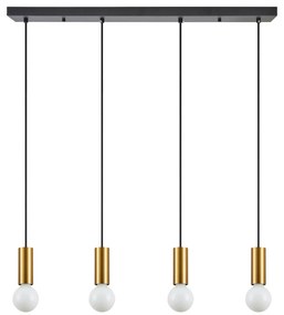 Φωτιστικό Οροφής SE21-GM-4-4BL ADEPT TUBE Gold Matt Pendant+ - 77-8573 - 51W - 100W - 77-8573