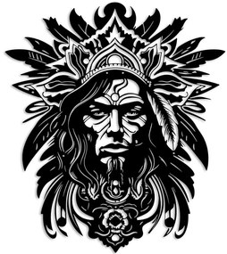 Διακοσμητικό Τοίχου Rasta 891TNL3682 48x55cm Black Wallity Metal