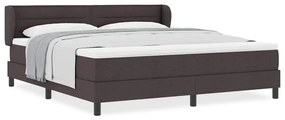 vidaXL Κρεβάτι box spring με στρώμα με στρώμα Σκούρο καφέ Σκούρο καφέ