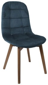 Καρέκλα Τραπεζαρίας T-18 Fylliana Σκούρο Μπλέ με Grey oak πόδια 42x45x95εκ. 2αδα 42x45x95 εκ.