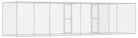 vidaXL Κλουβί σκύλου Ασημί 600 x 200 x 200 εκ. Επικαλυμμένος Χάλυβας