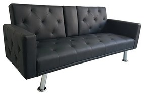 REST/ARMS BLACK PU ΚΑΝΑΠΕΣ-ΚΡΕΒΑΤΙ 188X88εκ.