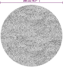 vidaXL Χαλί Πλενόμενο Μαύρο και Χρυσό Ø 200 εκ.