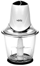 Πολυκόπτης Voltz V51111B, 300W, Γυάλινη κανάτα, 1,5 λίτρο, 4 λεπίδες, Λευκό