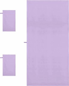 vidaXL Σύνολο πετσέτας αθλητισμού 3 pcs Μοβ Πολυεστέρας και Πολυαμίδιο