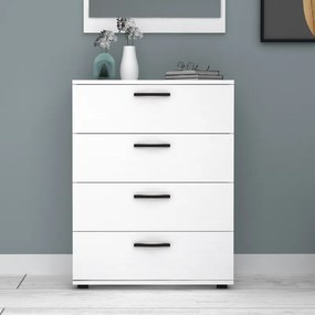 Συρταριέρα Velika Megapap χρώμα λευκό 73x44x96εκ.