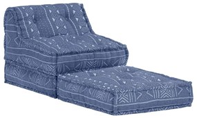 Κάθισμα - Πουφ Αρθρωτό Ίντιγκο Υφασμάτινο - Μπλε