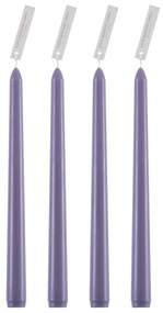 GloboStar® LAVENDER-FIELD 35203 ΣΕΤ 4 Αρωματικά Κεριά Κηροπηγίου Παραφίνης με Άρωμα Λεμόνι - Λεβάντα Μωβ Μ2 x Π2 x Υ25cm