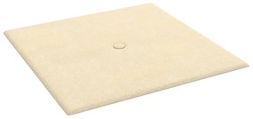 vidaXL Πάνελ Τοίχου 12 τεμ. Κρεμ 30 x 30 εκ. 1,08 μ² Υφασμάτινα