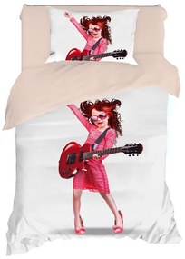 Σεντόνια Παιδικά Σετ 3τμχ Σχ. Ρίτα White-Pink Viopros Single 160x260cm 100% Cotton