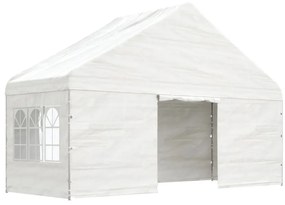 vidaXL Κιόσκι με Τέντα Λευκό 5,88 x 2,23 x 3,75 μ. από Πολυαιθυλένιο