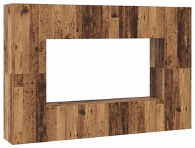 vidaXL Σετ επίπλου τηλεόρασης 8 pcs Παλαιό ξύλο 60 x 30 x 30 cm