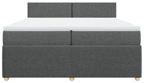 ΚΡΕΒΑΤΙ BOXSPRING ΜΕ ΣΤΡΩΜΑ ΣΚΟΥΡΟ ΓΚΡΙ 200X200 ΕΚ. ΥΦΑΣΜΑΤΙΝΟ 3287557