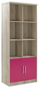 Βιβλιοθήκη παιδική σύνθετη Looney pakoworld χρώμα castillo-ροζ 80,5x36,5x183,5εκ