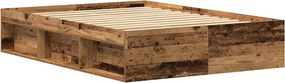 vidaXL Πλαίσιο κρεβατιού χωρίς στρώμα 135x190 εκ. Επεξεργασμένο Ξύλο